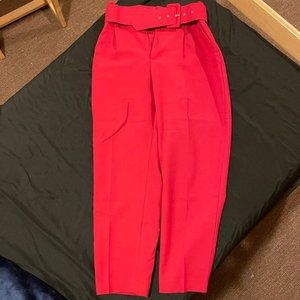 Pants with wide belt